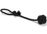 Beeztees Slingerkoord met Bal Vic Zwart