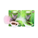 Kattenspeelgoed Tringelvogel met Veren Assorti