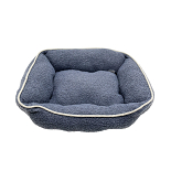 Hondenmand Teddy met Bies Blauw 50 x 40 cm