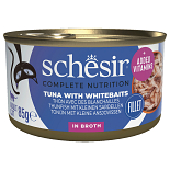 Schesir Kattenvoer Complete Tonijn & Witvis Bouillon 85 gr