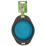 Voer- en Drinkbak Opvouwbaar Grijs/Blauw