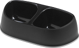 Moderna Voer- en Drinkbak Dubbel Sensibowl Zwart