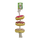 Hondenspeelgoed Donuts met Flosstouw en Piep