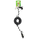Hondenspeelgoed Band met 2 Knoop Slierten<br> 44 cm