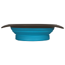 Voer- en Drinkbak Opvouwbaar Grijs/Blauw