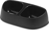 Moderna Voer- en Drinkbak Dubbel Sensibowl Zwart