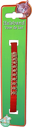 Kattenhalsband met Steen Rood