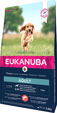 Eukanuba Hondenvoer Adult S/M Salmon & Barley 2,5 kg
