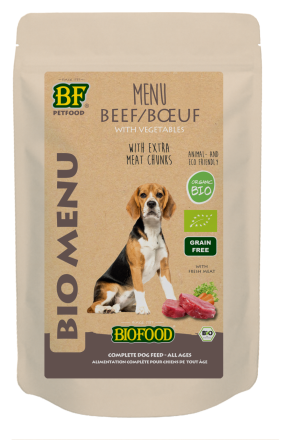 BF Petfood hondenvoer Bio Rund Menu 150 gr