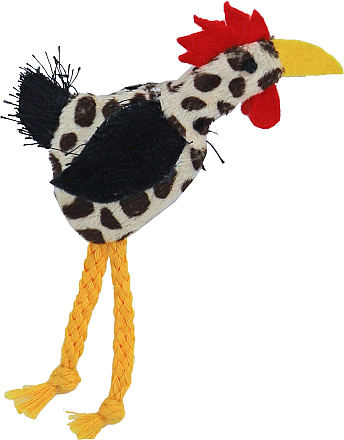 Kip/Eend met Touwpoot Assorti 12 cm