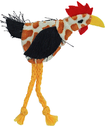 Kip/Eend met Touwpoot Assorti 12 cm