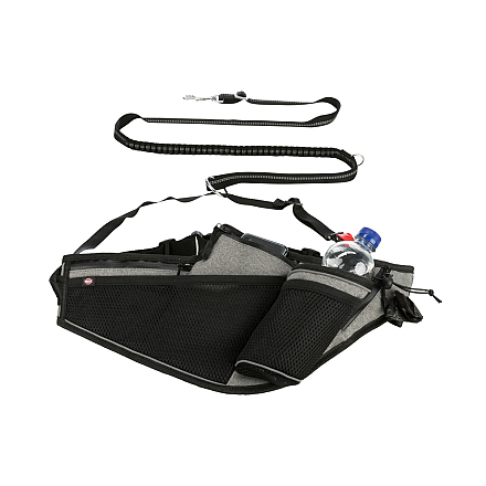 Trixie Joggingriem met Lijn Grijs/Zwart