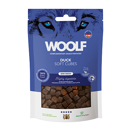 Woolf Soft Cubes Duck (Monoprotein) 100 gr