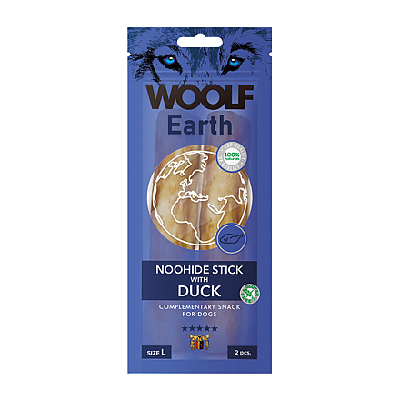 Woolf Earth Noohide Stick with Duck L 85 gr
