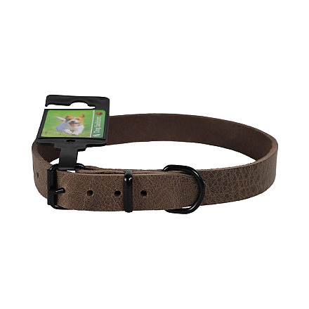 Halsband Comfortleder Donkerbruin