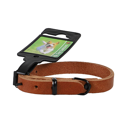 Halsband Comfortleder Cognac