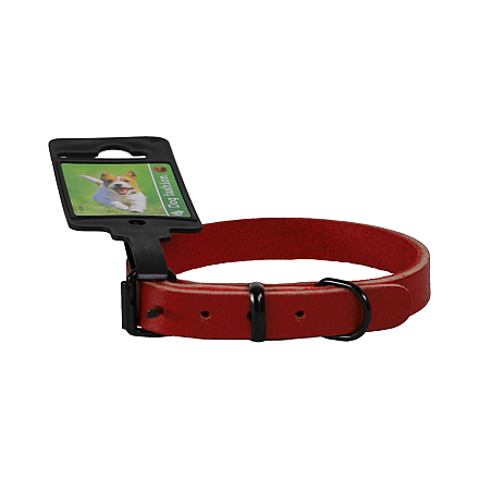 Halsband Comfortleder Rood