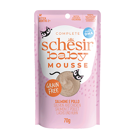 Schesir Kattenvoer Baby Kitten Zalm Mousse 70 gr