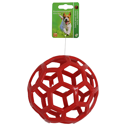 Hondenspeelgoed Speelbal Hol Rood<br> Ø 14 cm
