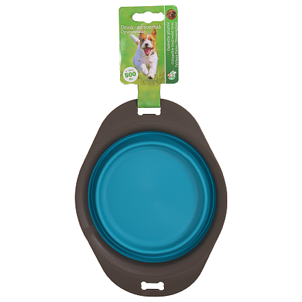 Voer- en Drinkbak Opvouwbaar Grijs/Blauw