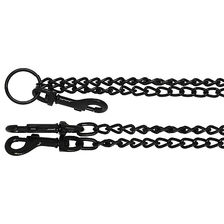 Fietsmandketting Zwart 2 mm/50+50 cm