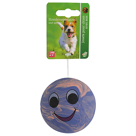 Hondenspeelgoed Smiley Bal Paars/Oranje 7,5 cm