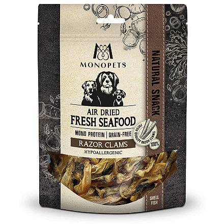 Monopets Air Dried Fresh Seafood Razor Clams 70 gr