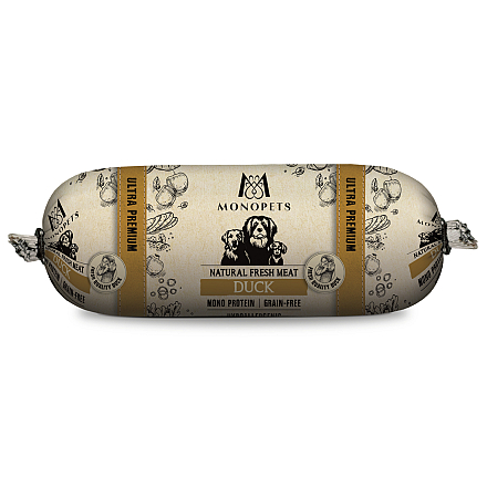 Monopets Hondenvoer Fresh Meat Sausage Duck 600 gr
