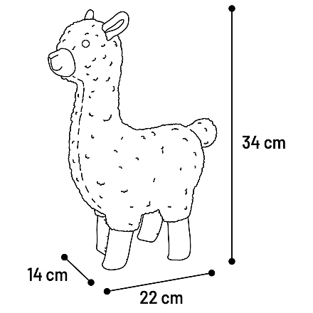 Flamingo Hondenspeelgoed Cino Alpaca Geel