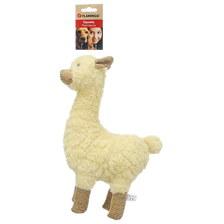 Flamingo Hondenspeelgoed Cino Alpaca Geel