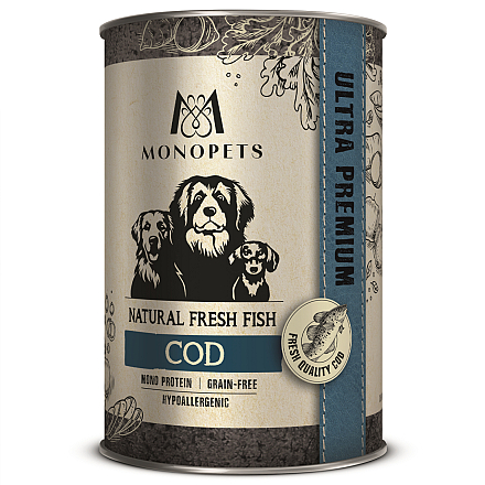Monopets Hondenvoer Fresh Fish Cod 400 gr