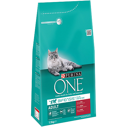 Purina One Kattenvoer Adult rund en volkoren granen 1,5 kg