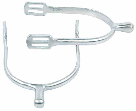 Harry's Horse Sporen knop rvs brushed D30
