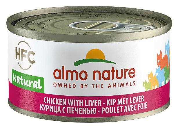 Almo Nature kattenvoer HFC Natural kip en lever 70 gr