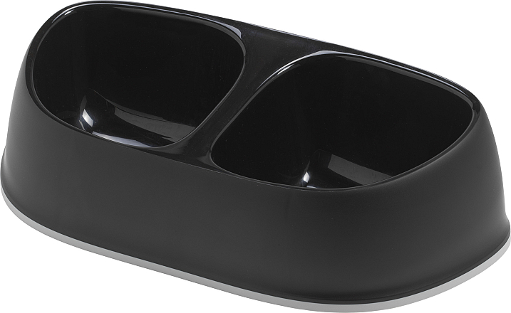 Moderna Voer- en Drinkbak Dubbel Sensibowl Zwart
