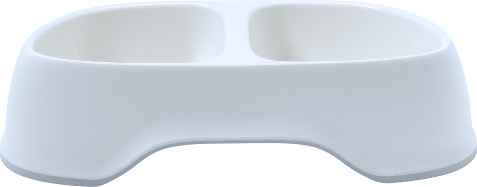 Moderna Voer- en Drinkbak Dubbel Sensibowl Wit