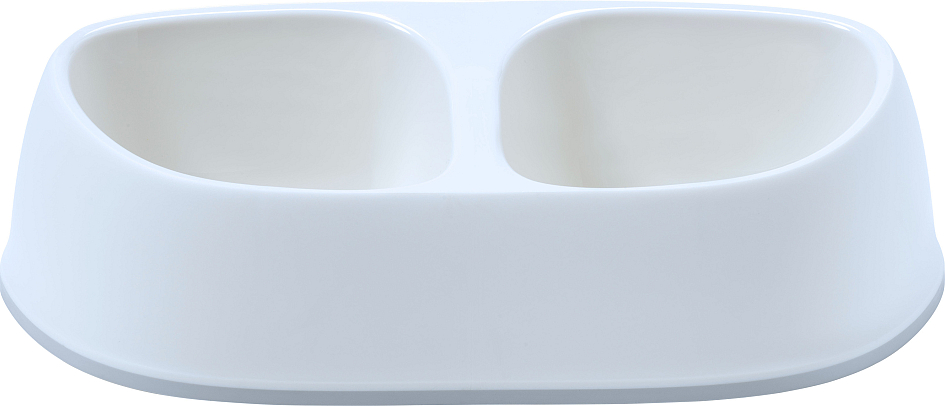 Moderna Voer- en Drinkbak Dubbel Sensibowl Wit