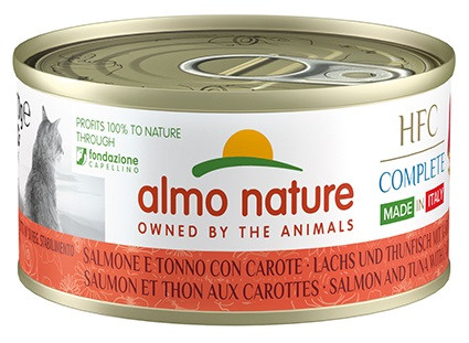 Almo Nature kattenvoer HFC Complete Made in Italy Zalm en Tonijn 70 gr